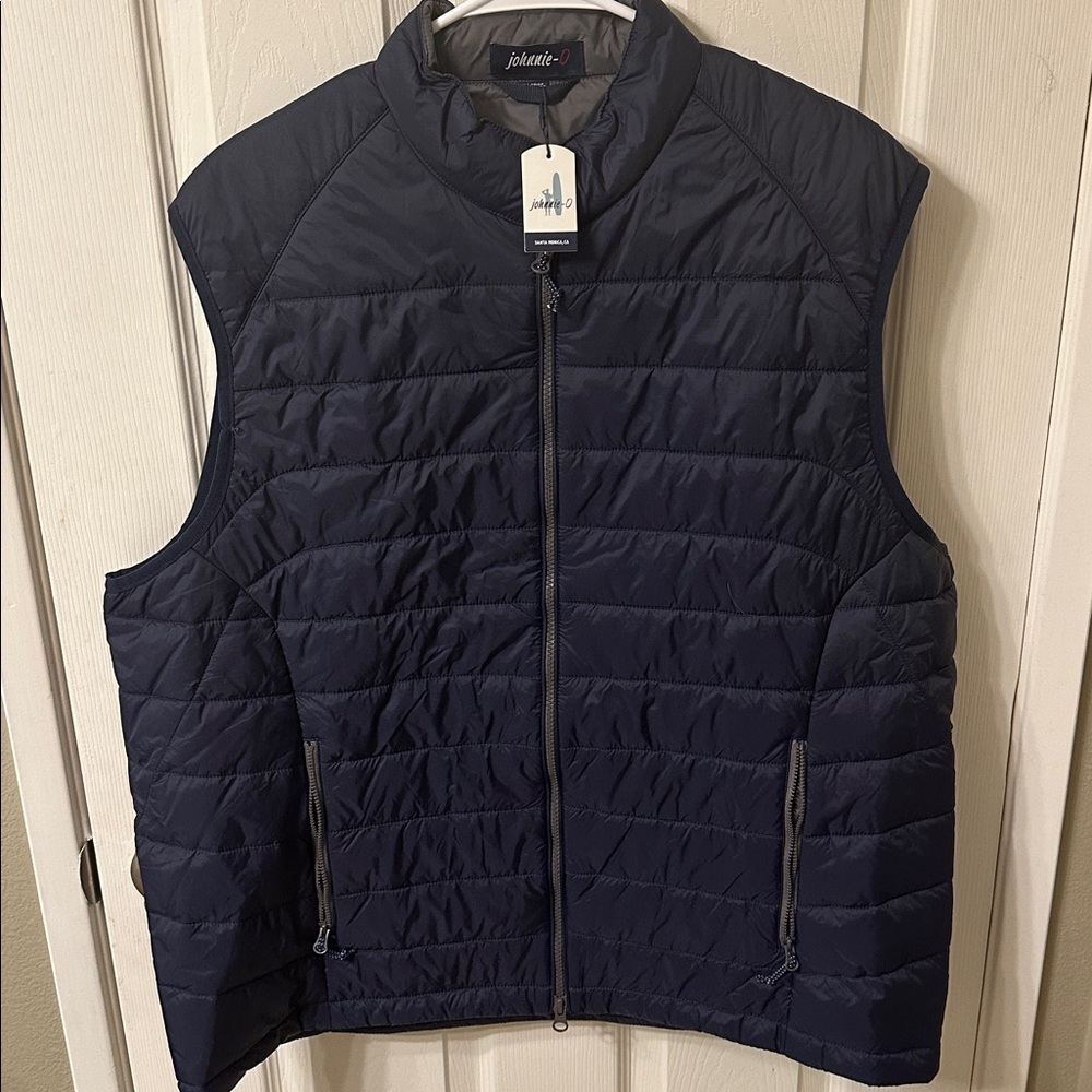 Johnnie-O Dark Blue Quilted Vest
